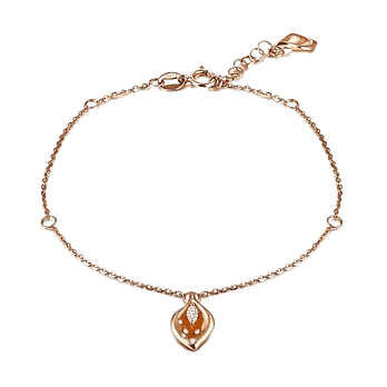 Rose gold anklet
